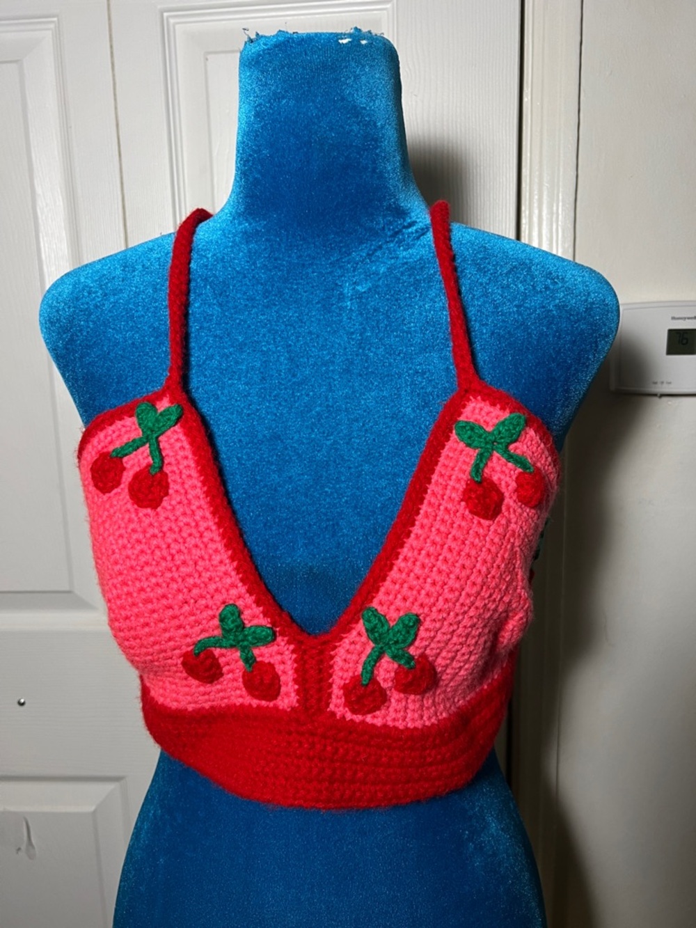 Cherry 🍒 Handmade Crochet Crop Top Medium